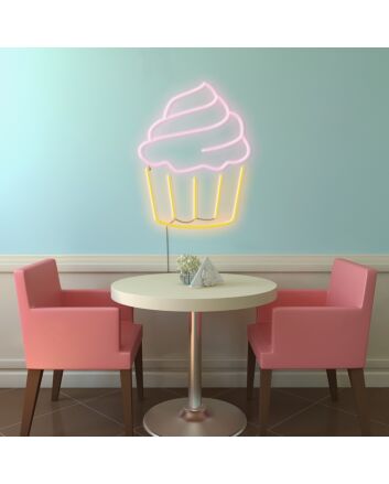 Cupcake Neon Sign for Bakeries