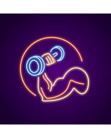 Weights Neon Sign for Fitness Spaces