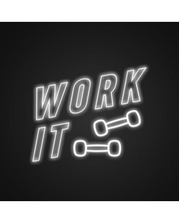 Work It Neon Sign for Motivational Decor