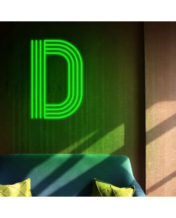Letter D Neon Sign for Custom Decor