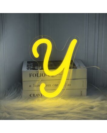 Letter Y Neon Sign for Personalized Spaces