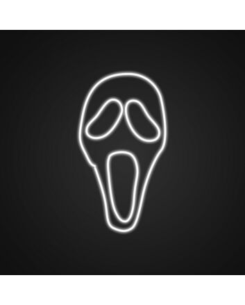Ghost Face Neon Sign for Halloween Decor