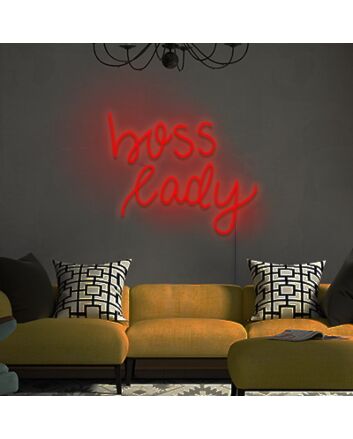 Boss Lady Neon Sign for Empowering Spaces