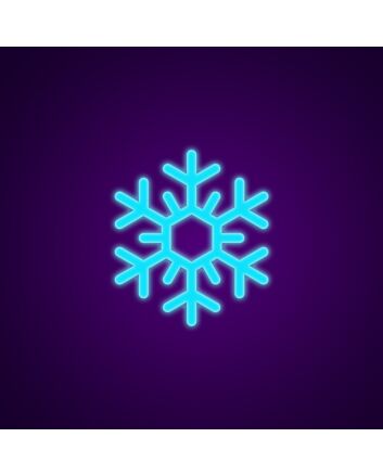 Snowflake Neon Sign for Winter Decor