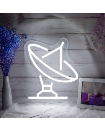 Satellite Neon Sign Illuminate your space with this satellite design