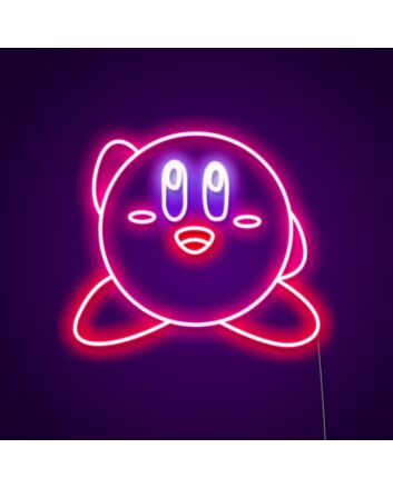 Kirby Neon Sign Ideal for game rooms and kids' spaces