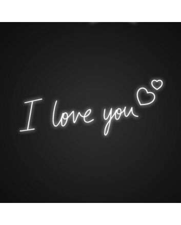 I Love You Neon Sign Express your love with this charming sign