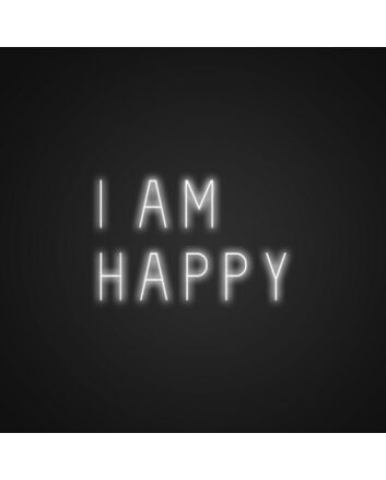 I Am Happy Neon Sign Spread happiness with this cheerful sign