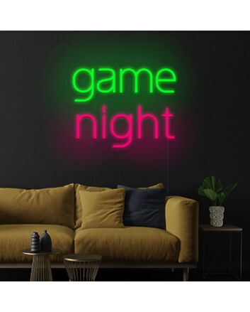 Game Night Neon Sign Perfect for game rooms and family fun nights