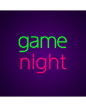 Game Night Neon Sign Perfect for game rooms and family fun nights