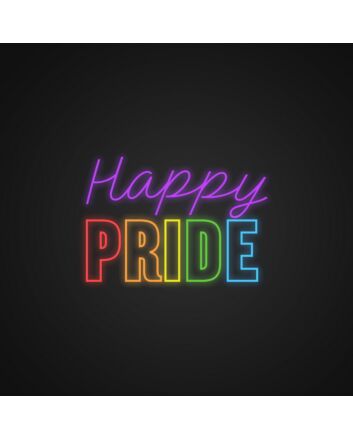 Happy Pride Neon Sign Celebrate LGBTQ+ pride with this vibrant sign