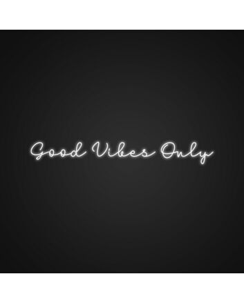 Good Vibes Neon Sign Create a positive atmosphere with this vibrant sign