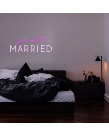 Just Married Neon Sign Celebrate your special day with this sign