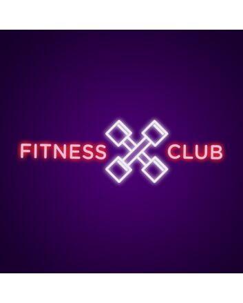 Fitness Club Neon Sign Motivate yourself to stay fit