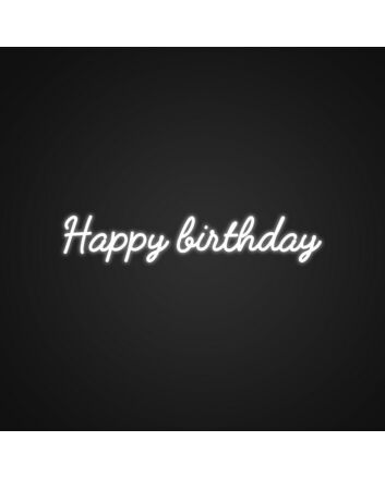 Happy Birthday Neon Sign Celebrate birthdays with this cheerful sign