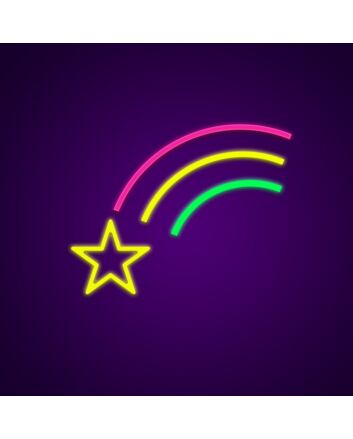 Shooting Star Neon Sign Make a wish every night