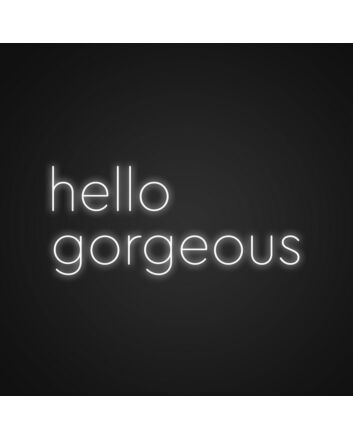 Hello Gorgeous Neon Sign Add elegance to your decor