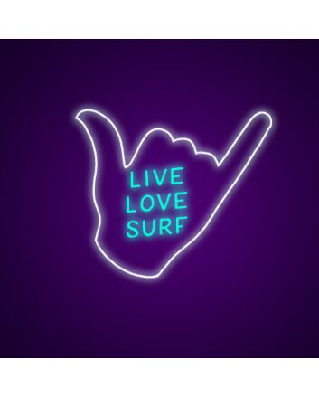 Live Love Surf Neon Sign Perfect for beach lovers