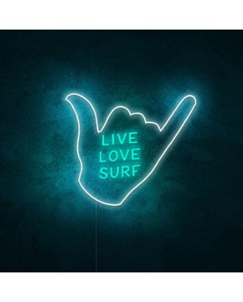 Live Love Surf Neon Sign Perfect for beach lovers