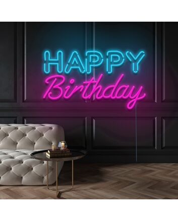 Happy Birthday Neon Sign Celebrate birthdays with this cheerful sign