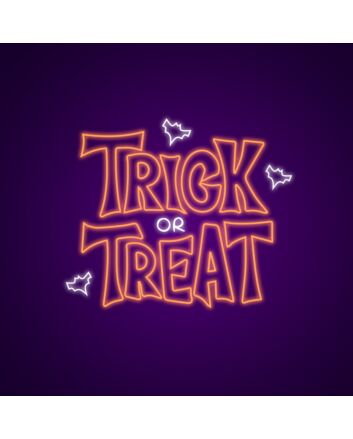 Trick Or Treat Neon Sign Perfect for Halloween festivities