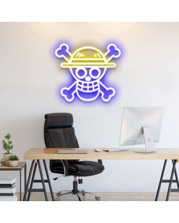 One Piece Skull Sign Neon Sign Great for anime lovers