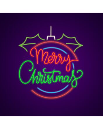 Merry Christmas Neon Sign Celebrate the festive season