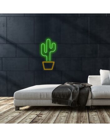 Minimalist Cactus Neon Sign v2 Perfect for modern, minimalist spaces
