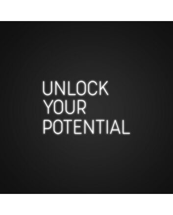 Unlock Your Potential Neon Sign Inspire growth and self-improvement