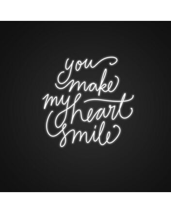You Make My Heart Smile Neon Sign Add romance and warmth to your space