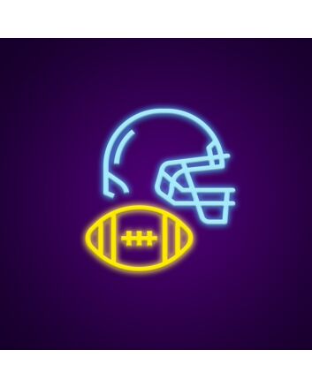 American Football Helmet Neon Sign Ideal for sports enthusiasts and game rooms