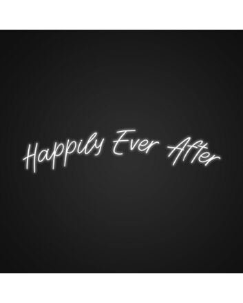 Happily Ever After Custom Neon Sign v2 Make weddings and romantic events unforgettable