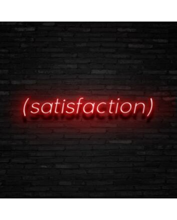 Satisfaction Neon Sign Promote positivity and contentment