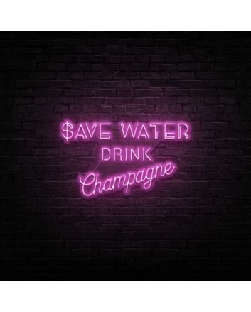 Save Water Neon Sign Promote environmental awareness