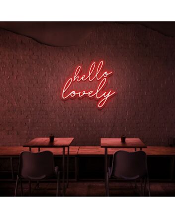 Hello Lovely Neon Sign Add a sweet and welcoming touch
