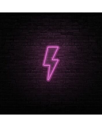 Lightning Strike Neon Sign Add an electrifying and dynamic vibe