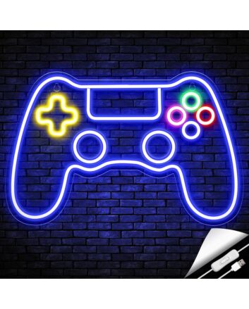 Game Controller Neon Sign Gamer&#039;s Paradise