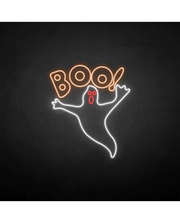&#39;BOO!&#39; neon sign