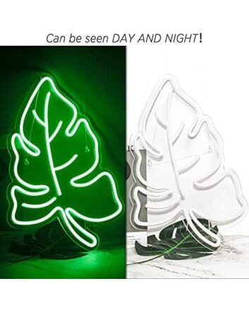Green Leaves Neon Sign Home Natural Vibes
