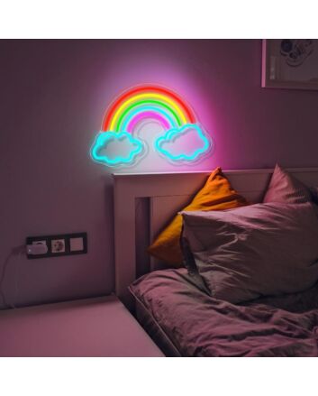 Lucky Rainbow Neon Sign Kids Room Joy