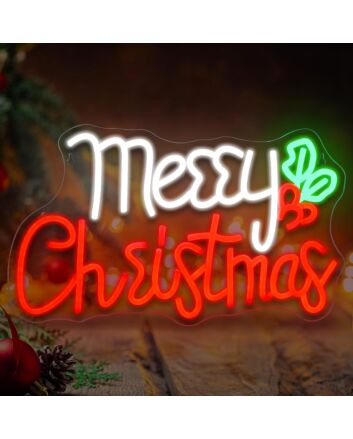 Merry Christmas Neon Sign Festive Decor