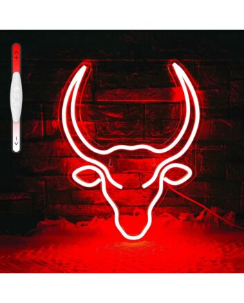 Red Sharp Long Antlers Cool Bar Neon Sign Unique Bar Decor