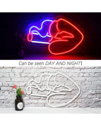 Smoking Mouth Neon Sign Bar Lounge