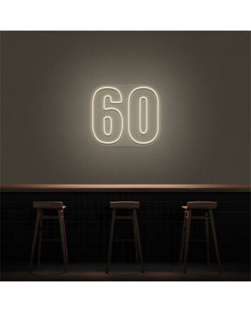 Brighten Your Celebrations and Spaces: 60 LED Neon Number LED Sign Perfect for Parties, Weddings, and Trendy Home Decor.