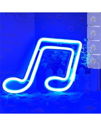 Light Up Your Space - From Cozy Homes to Vibrant Parties with the Blue Aesthetic Note LED Neon Sign