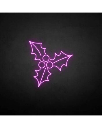 marry christmas mistletoe neon sign