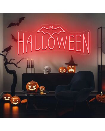 Happy Halloween neon sign
