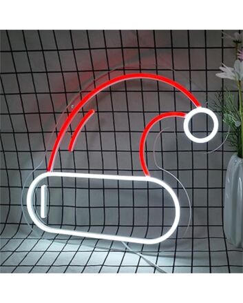 Brighten Up Your Festive Celebrations: Christmas Hat LED Neon Sign for Home, Office, and Holiday Parties.