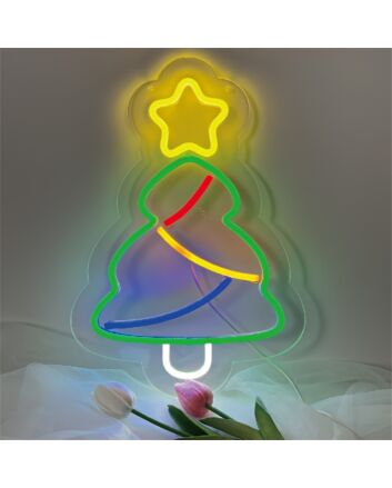 Brighten Your Festivities: Christmas Tree Sign Party Decorations LED Neon Signs for Home, Office, Store, and Holiday Gatherings