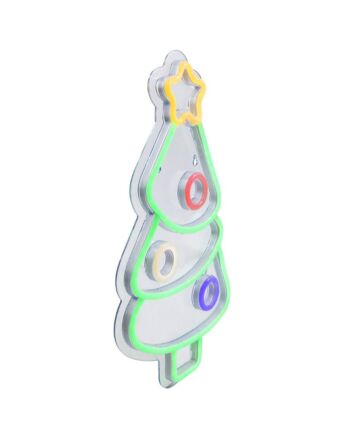 Enhance Your Holiday Celebrations and Decor: Christmas Tree Window LED Neon Sign – Perfect for Home Ambiance, Office Festivities, and Storefronts